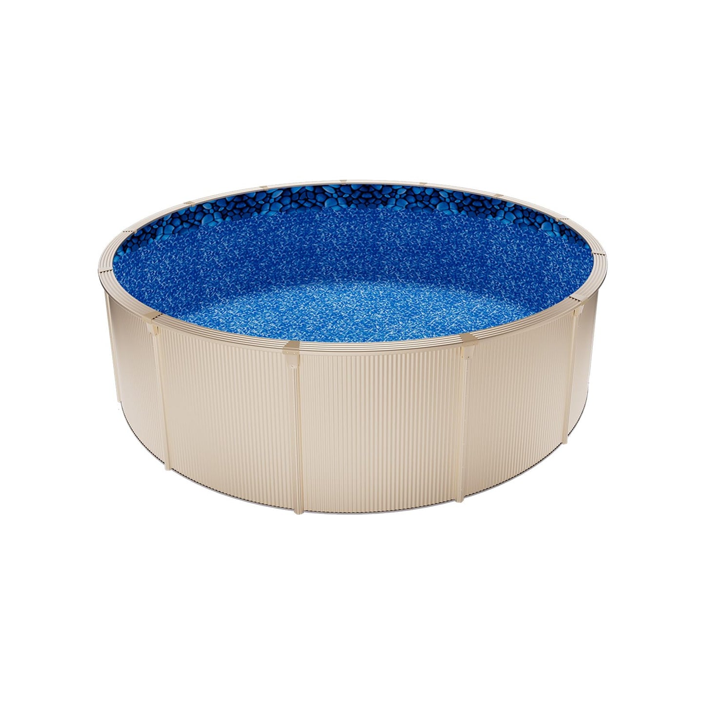 VEVOR 15-ft Round Above Ground Pool Liner, Overlap Pool Liners, Standard Gauge Vinyl, 48-to-54inch Wall Height, Designed for Steel Sided Above-Ground Swimming Pools