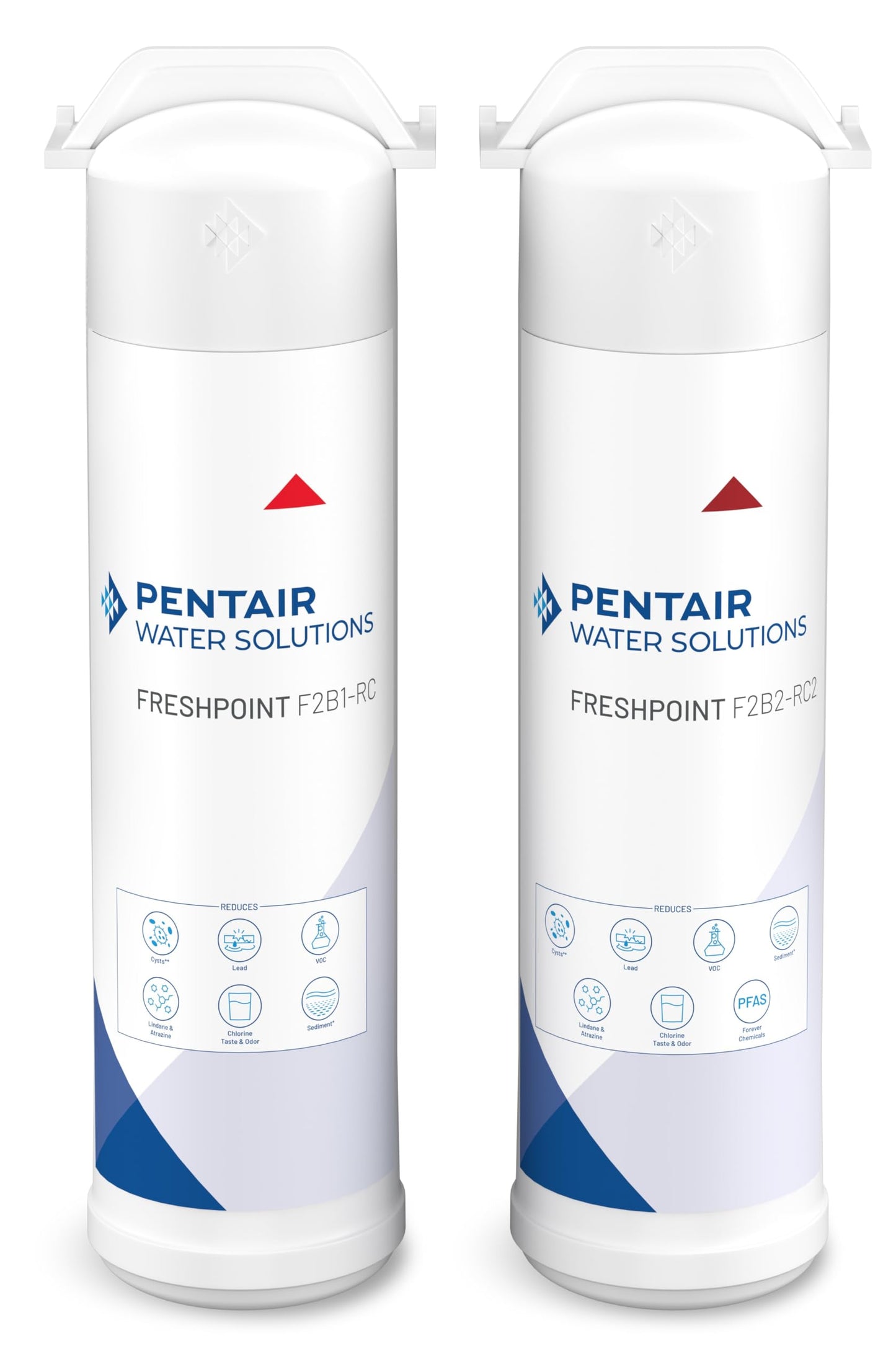 Pentair FreshPoint F2B1/F2B2 Replacement Filter Cartridges, Carbon Water Filter, PFAS Water Filter, NSF Certified to Reduce PFOA/PFOS, 675 Gallon Capacity (Set of 2)