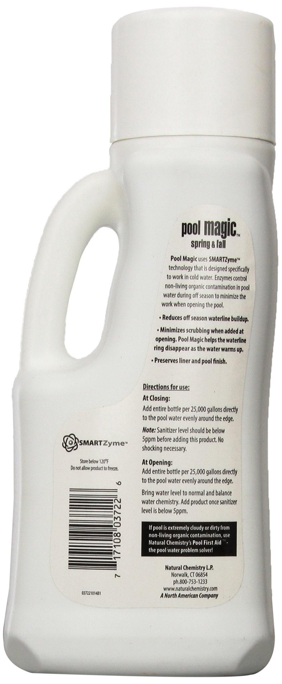 Natural Chemistry Pool Magic Spring & Fall, 1 L, Single, Clears Winter Organic Buildup, Quick Easy Spring Openings, Prevents Clogged Filters & Chemical Odors