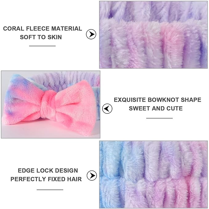 LADES Soft Skincare Headband – Adjustable, Comfortable & Stretchy Fabric, Cute Patterns for Makeup, Facial – Non-Slip, Headband for Hair Control