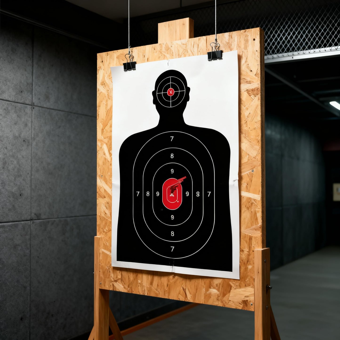 Silhouette Paper Shooting Target for The Range, Aiming Target Practice Paper for Indoor and Outdoor Shooting, Gun Accessories, for Handguns, Pistols, Rifles, Airguns, Pellet Gun, BB Guns -14X22 inches