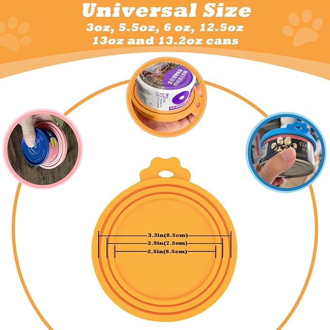 Cat Treat Spoon & 3 Pcs Can Lids | Cat Strip Feeder Squeeze for Liquid Snack | Universal Silicone Pet Can Covers BPA Free | Waste-Free Lickable Treat Feeder(Multicolor)