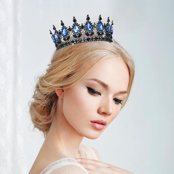 YOUlDIANZI Queen Crown Rhinestone Wedding Crowns and Tiaras for Women Costume Party Hair Accessories Princess Birthday Crown Crystal Bridal Crowns