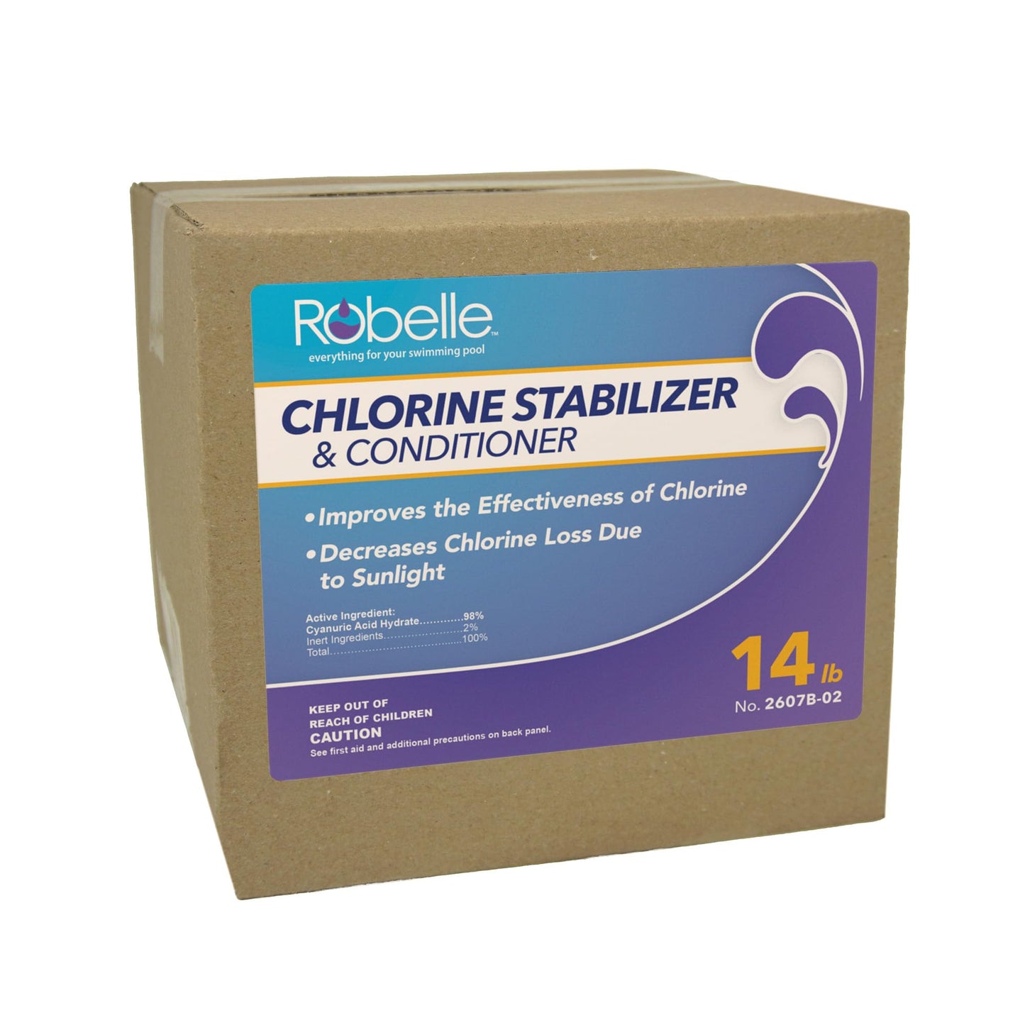 Robelle 14-Pounds Premium Chlorine Stabilizer and Conditioner, Concentrated Cyanuric Acid for Pools, Pool Stabilizer, Helps Chlorine Last Longer