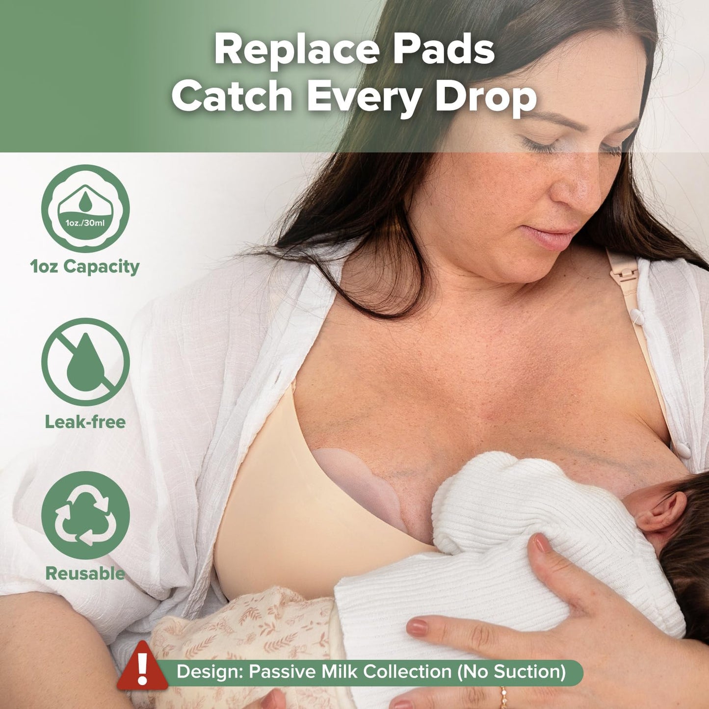 haakaa Petal Soft Silicone Milk Collector丨Discreet Leak-Protection Breast Milk Saver, Reusable Breast Shells Milk Collection Cup for Breastfeeding with Cleaning Brush- 2PCS