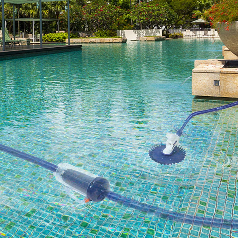 VINGLI Professional Leaf Trap Skim Leaves and Twigs Blue Leaf Canister with Plastic Mesh Basket Fits Automatic Pool Vacuum Cleaner