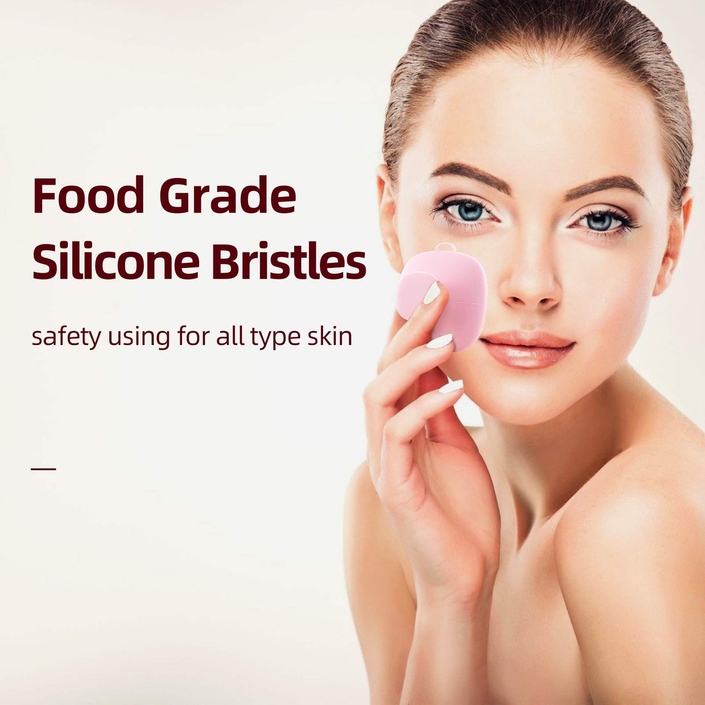 Silicone Face Scrubber for Men and Women, 2Pack Facial Cleansing Brush Silicone Face Wash Brush Manual Waterproof Cleansing Skin Care Face Brushes for Cleansing and Exfoliating (Blue_Pink)