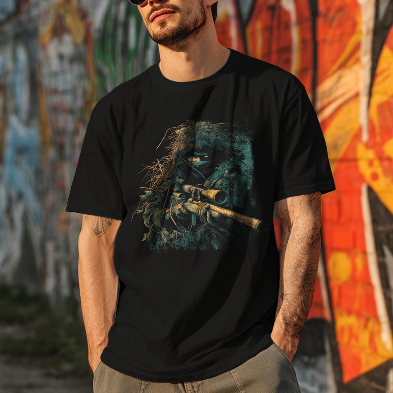 Men's Shirts Casual 100% Cotton Short Sleeve Novelty Gun Graphic Summer Streetwear Vacation Casual Plus Size Gym Moisture Wicking Breathable Undershirts for Holiday,S