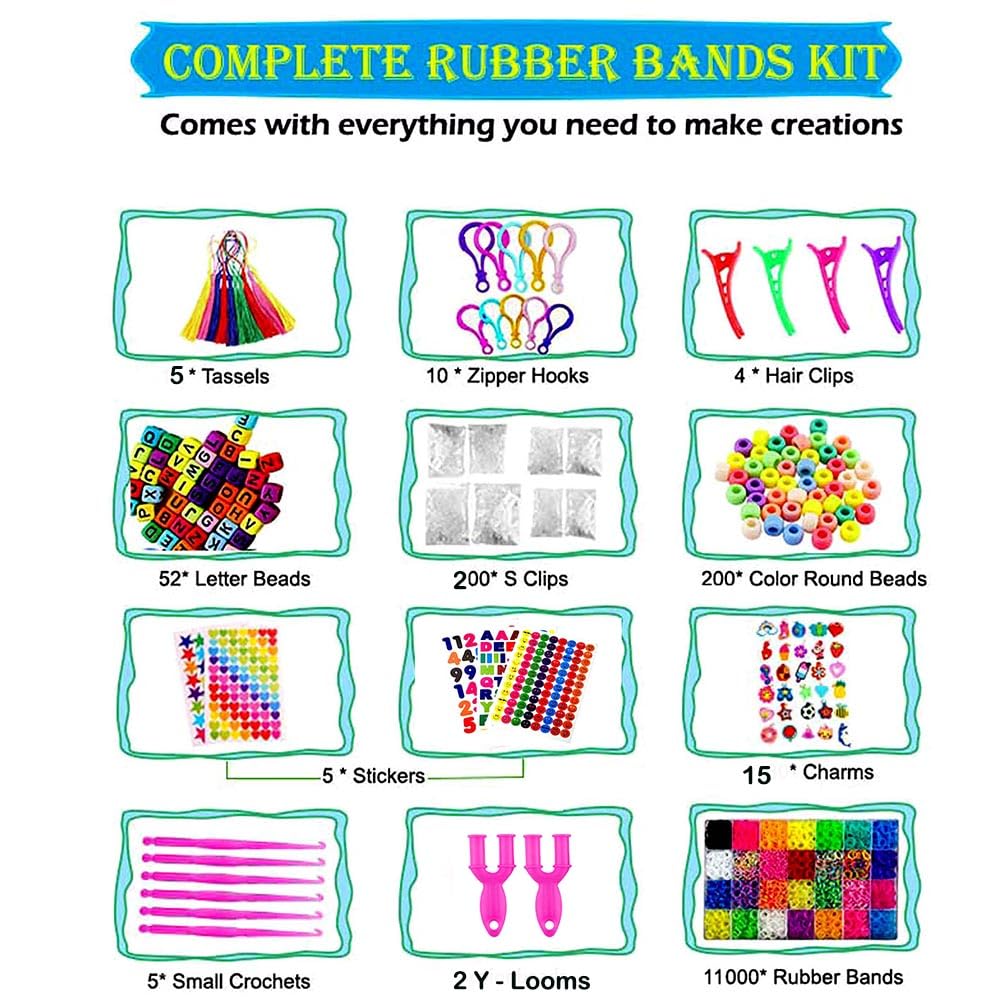 YITOHOP 12080+ Loom Bands Kit, Rubber Bands for Bracelet Making Kit, DIY Art Craft Loom Bracelet Kit,2025 Creativity Birthday Gift Ideal Christmas Gifts