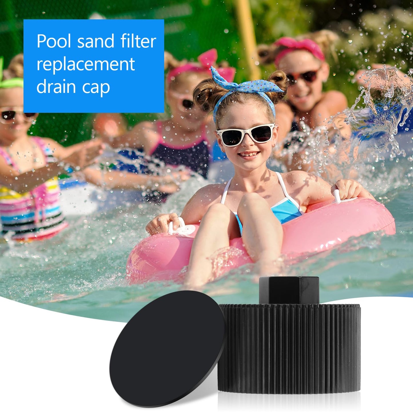 154712 Drain Cap Drain Plug Pool Sand Filter Drain Cap Compatible with Pentair Sand Dollar Top Mount Pool, Pentair Meteor, Cristal-Flo Ii Pool and Spa Aboveground Sand Filters (2 Pack)