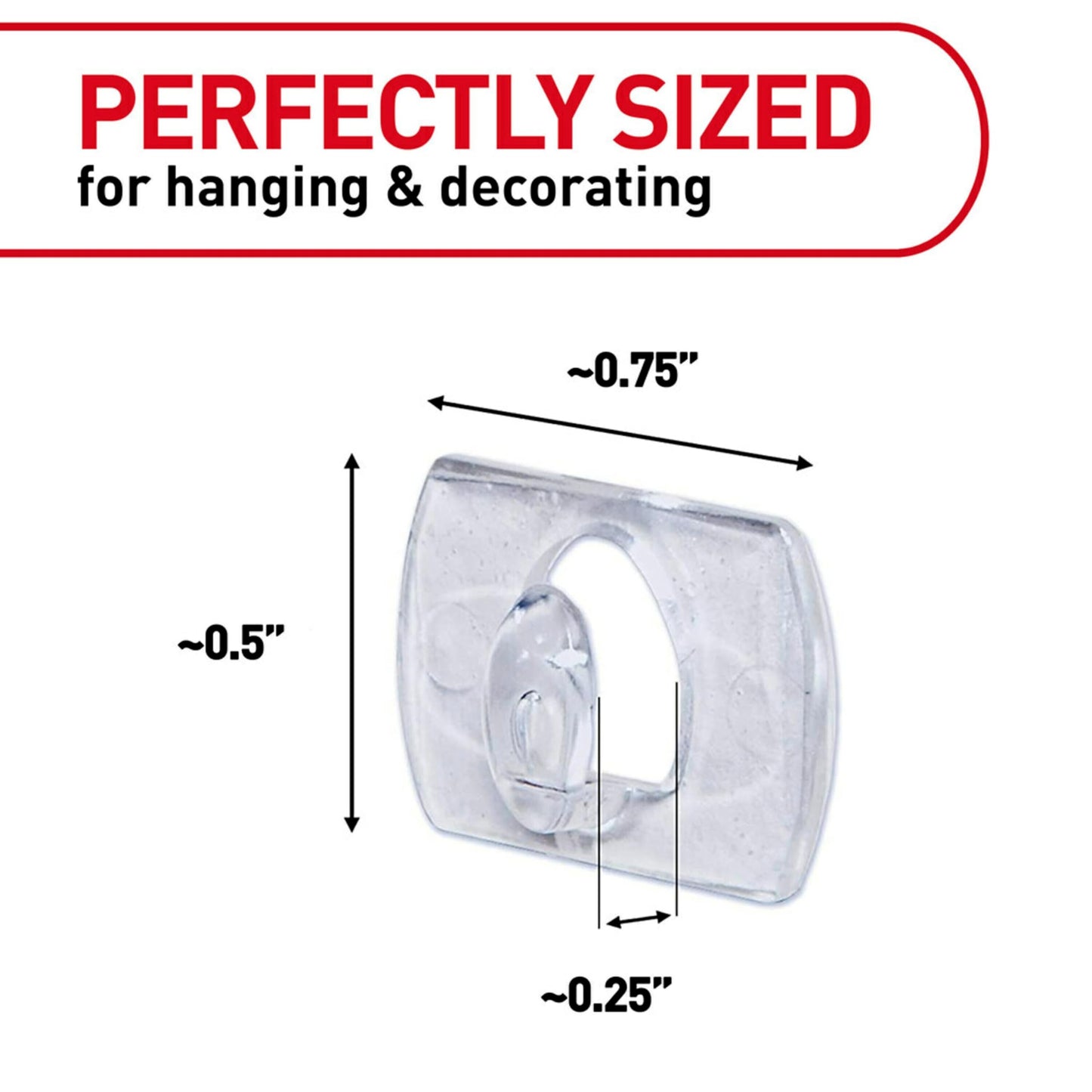 Command Indoor Mini Light Clips, Damage Free Hanging Christmas Light Clips, Mini Wall Clips for Hanging Indoor Christmas Decorations, Lights and Cables, 90 Clear Clips and 108 Strips