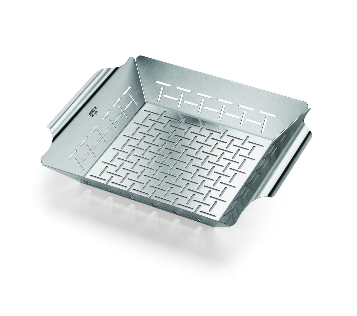 Weber Deluxe Grilling Basket â Stainless Steel Grill Basket for Vegetables, Seafood & Small Foods, Durable BBQ Cooking Accessory for Charcoal and Gas Grills
