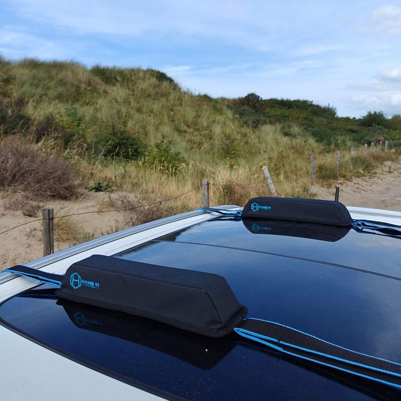 Hang 11 Surfboard Roof Rack - Soft Padded Surfboard Rack for Car, No-Scratch Buckles, Fits Most Vehicles Without Crossbars, Extra-Wide 1.5โ Straps, Carries up to 3 Boards (Single / 3 Boards)
