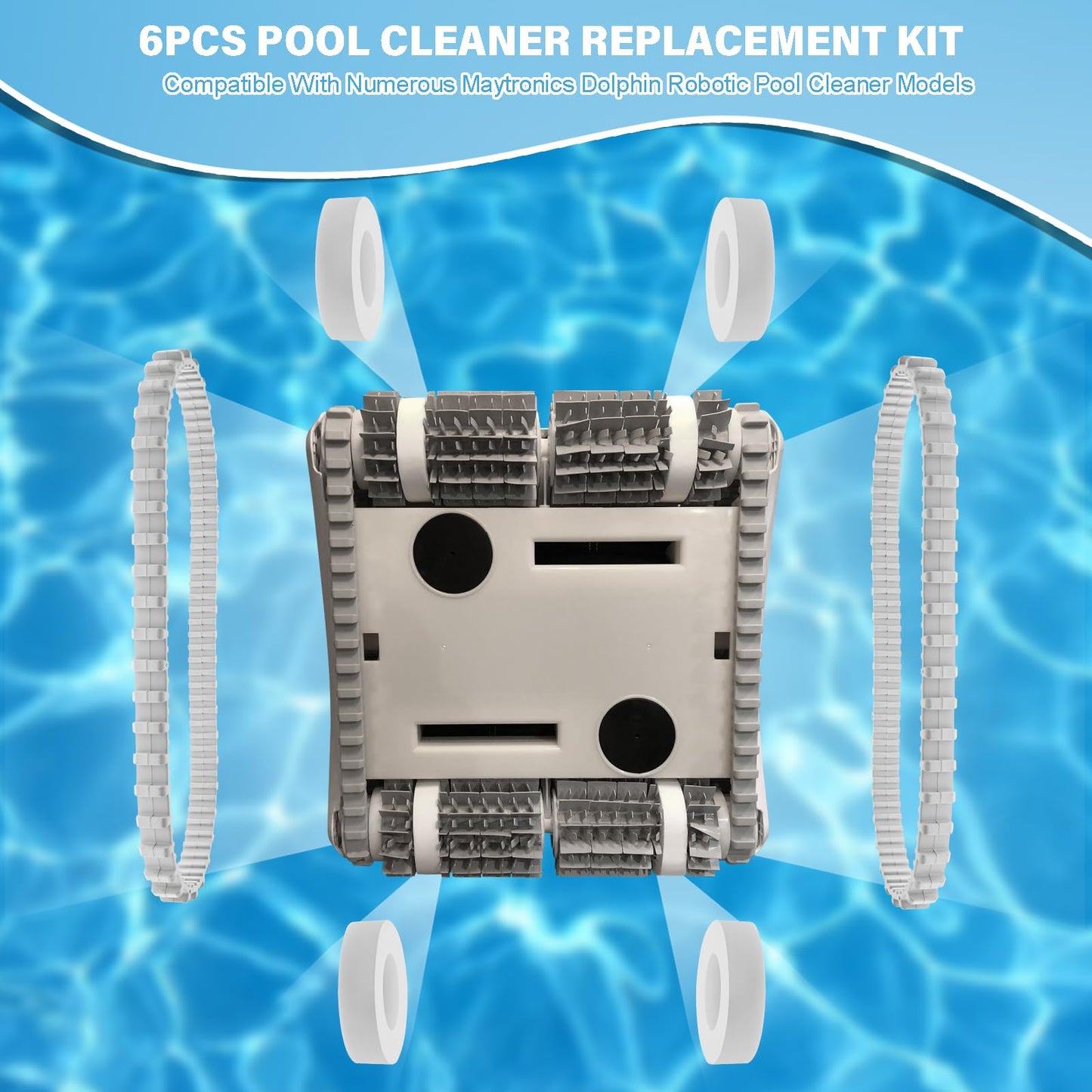 GVCVHVCV 9985006-r2 Track and Climbing Rings 6101611-r4 Replacement Parts Compatible with Maytronics Dolphin Nautilus cc Plus Robotic Pool Robot (6 Pack)