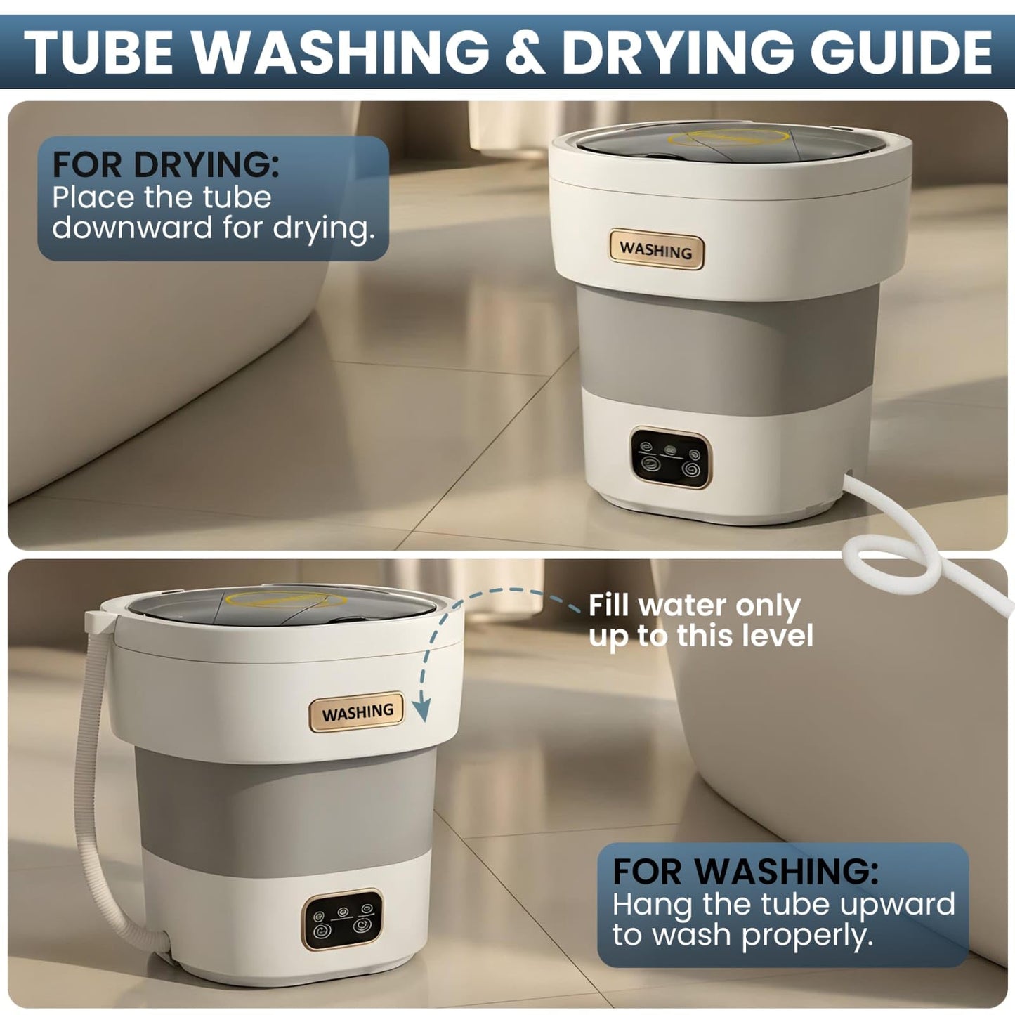 portable washing machine 15L small washer portable for underwear Delicate Cloths and light laundry Idel for Apartment Dorms Hotel and Camping