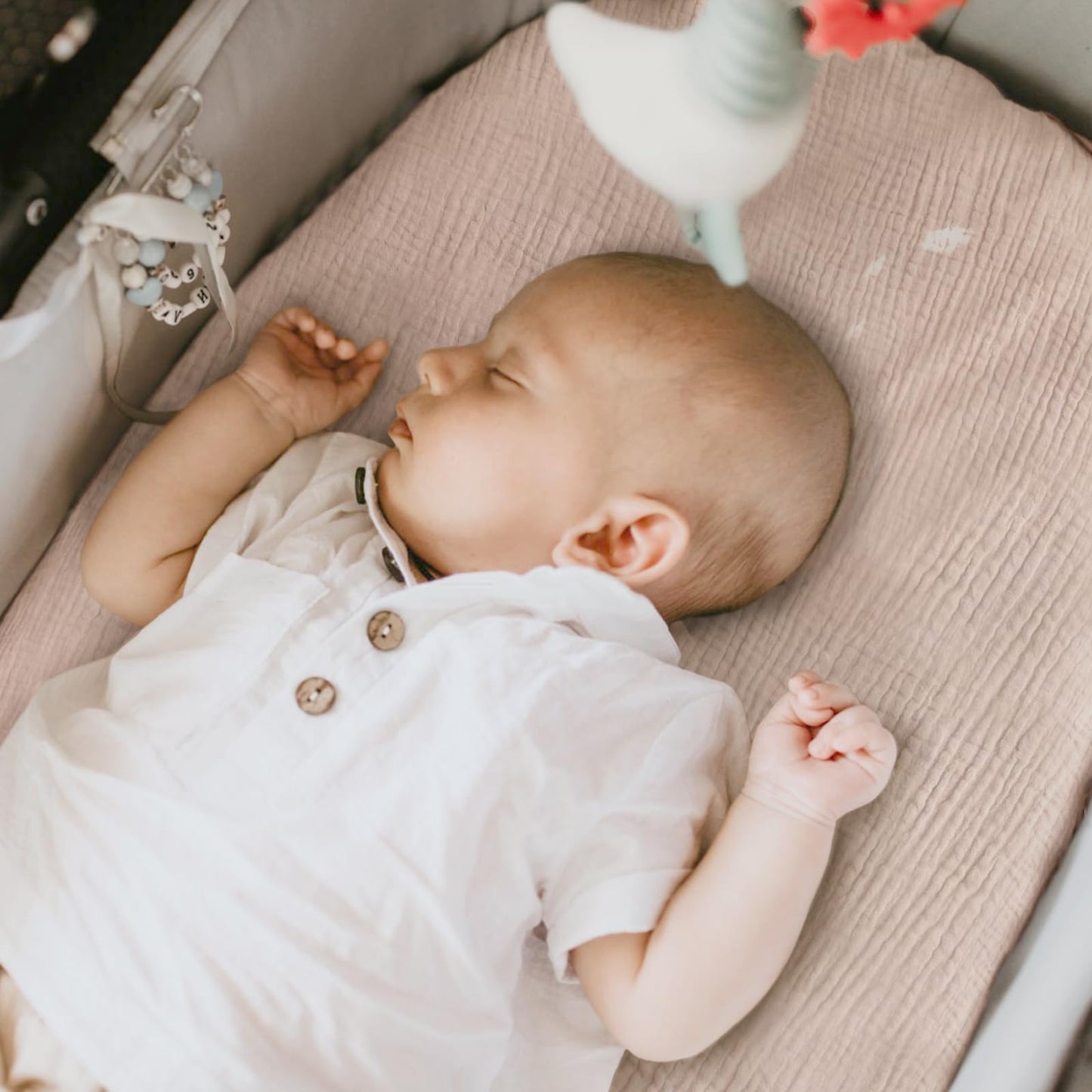 lulumoon Muslin Bassinet Sheets Baby: Cotton Bassinet Sheets Fitted for Boys and Girls - Bassinet Mattress Sheets for Oval Rectangle or Hourglass