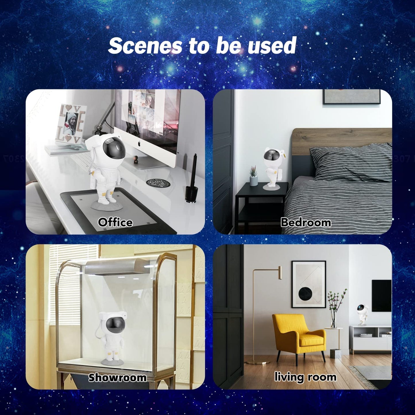 Star Projector Night Lights,Tiktok Astronaut Nebula Galaxy Lights for Bedroom,Gaming Room Décor Aesthetic,Remote Control Timing and 360°Rotation Magnetic Head