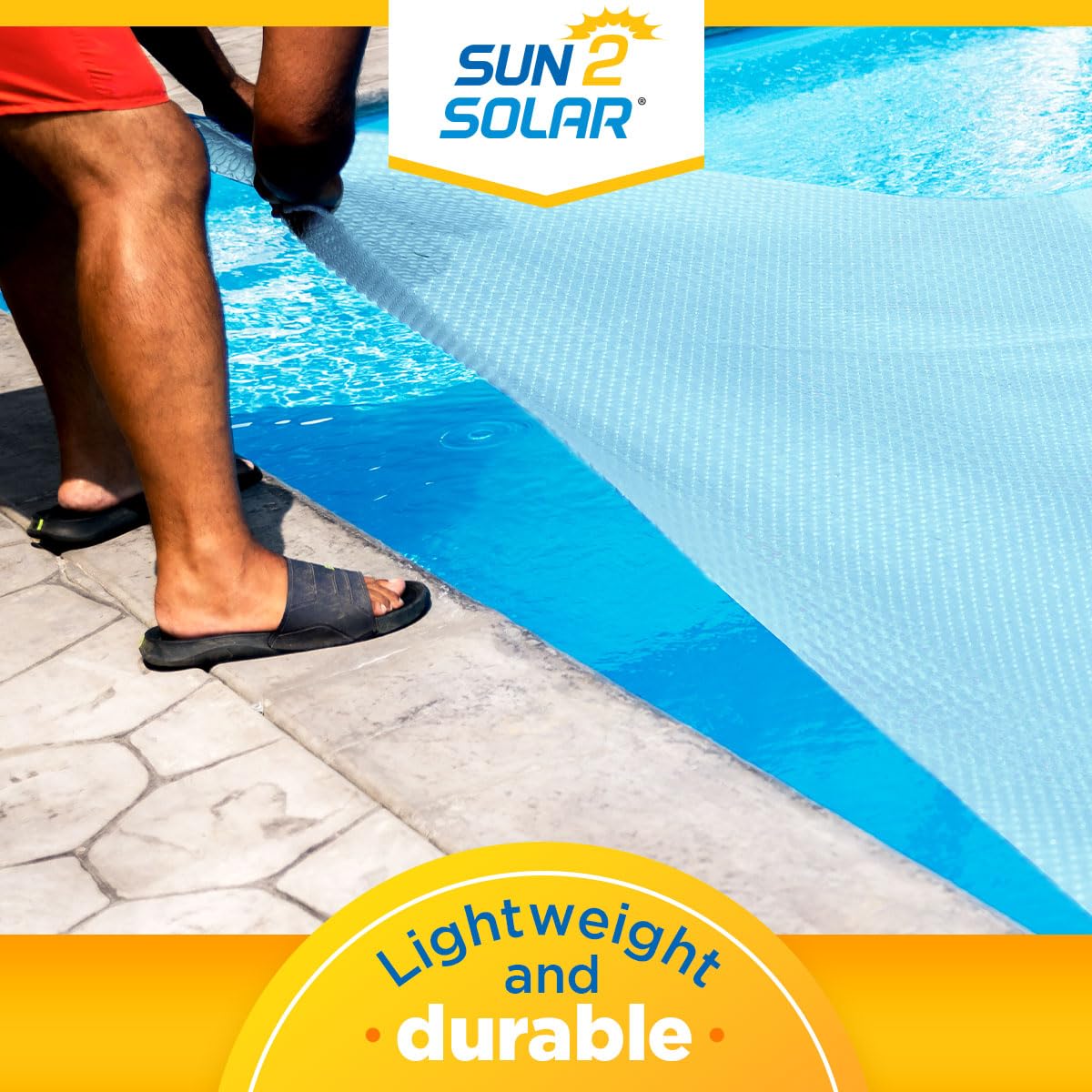 Sun2Solar Clear 18 ft Round Pool Solar Cover | 12 Mil | Heat Retaining Blanket for Inground & Above Ground Swimming Pools | Sun's Energy Heats Pool | Bubble Heating Blankets | 1200 Series