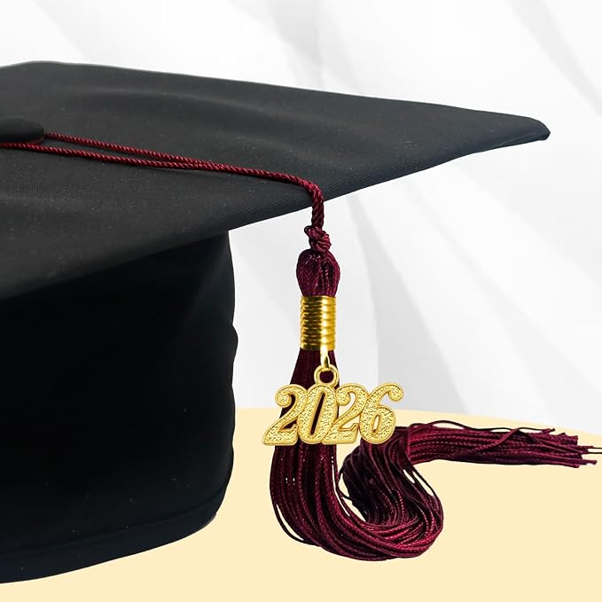 GraduationMall Single&Multiple Color Graduation Tassel with 2026 Year Charm 9"