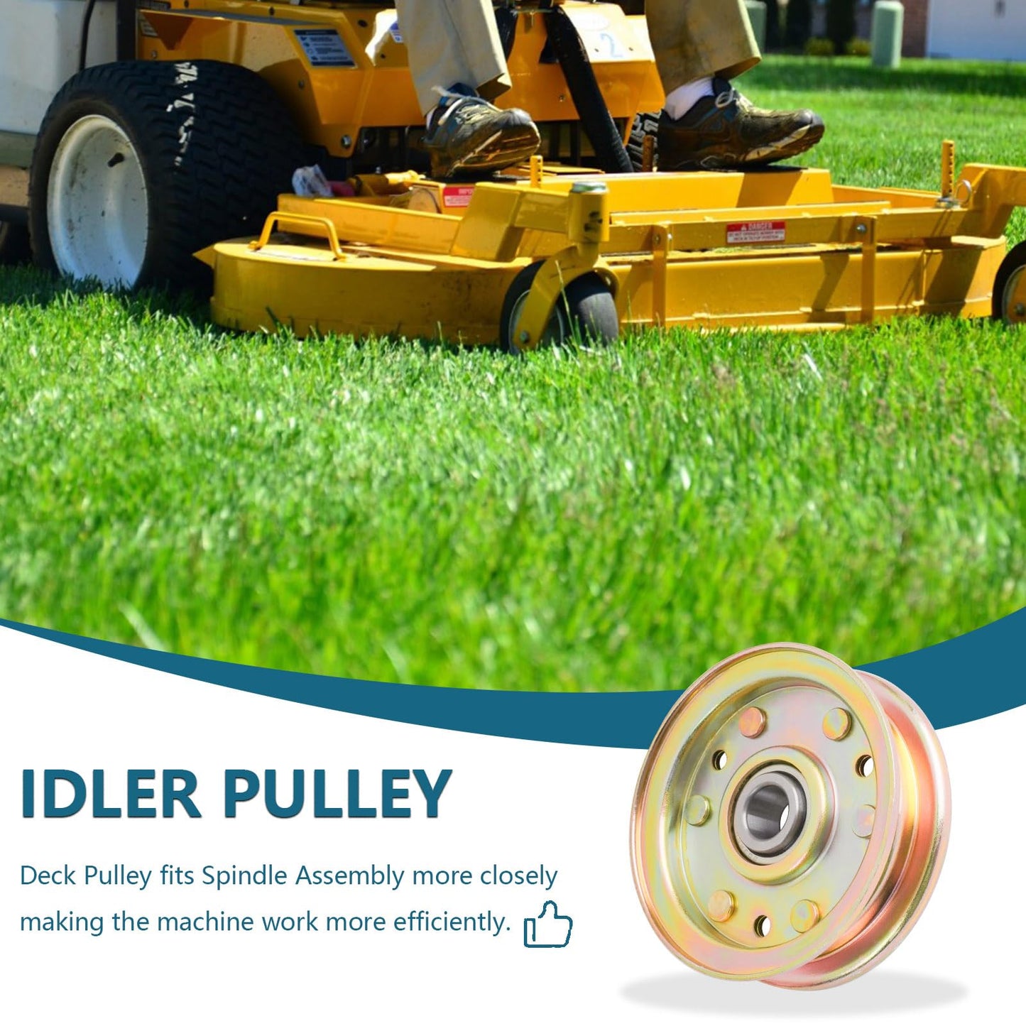 SCBHWJ Idler Pulley (164090) Fitsr King Ku tter RFM Series 4' 5' 6' Finish Mowers (2 Pack)