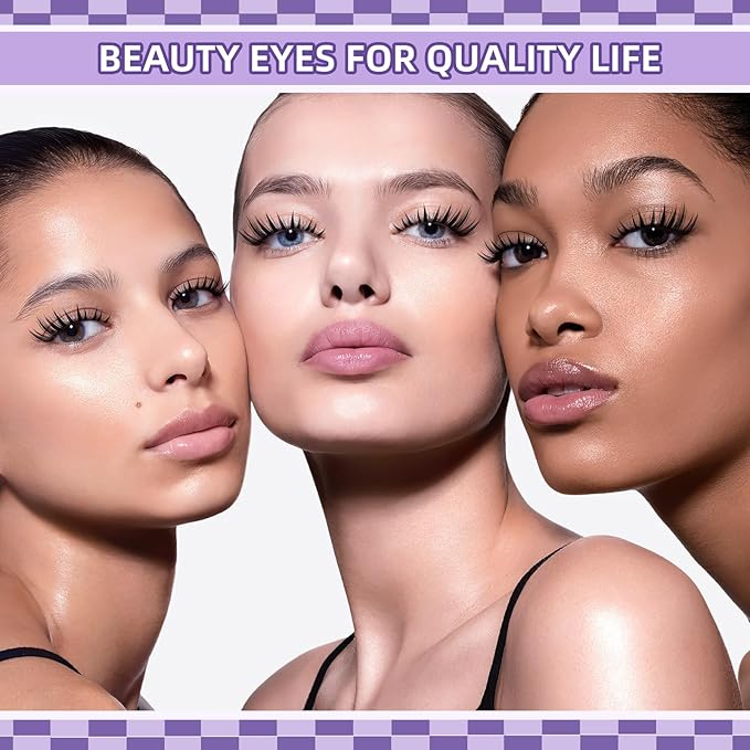 B&Qaugen Bunny Lash Clusters Manga Lashes CC Curl Wispy Natural Invisible Band Eyelash Clusters, Waterproof DIY Lash Extensions at Home, Wet Look for Cosplay & Daily Wear (Lash-Anime 05)