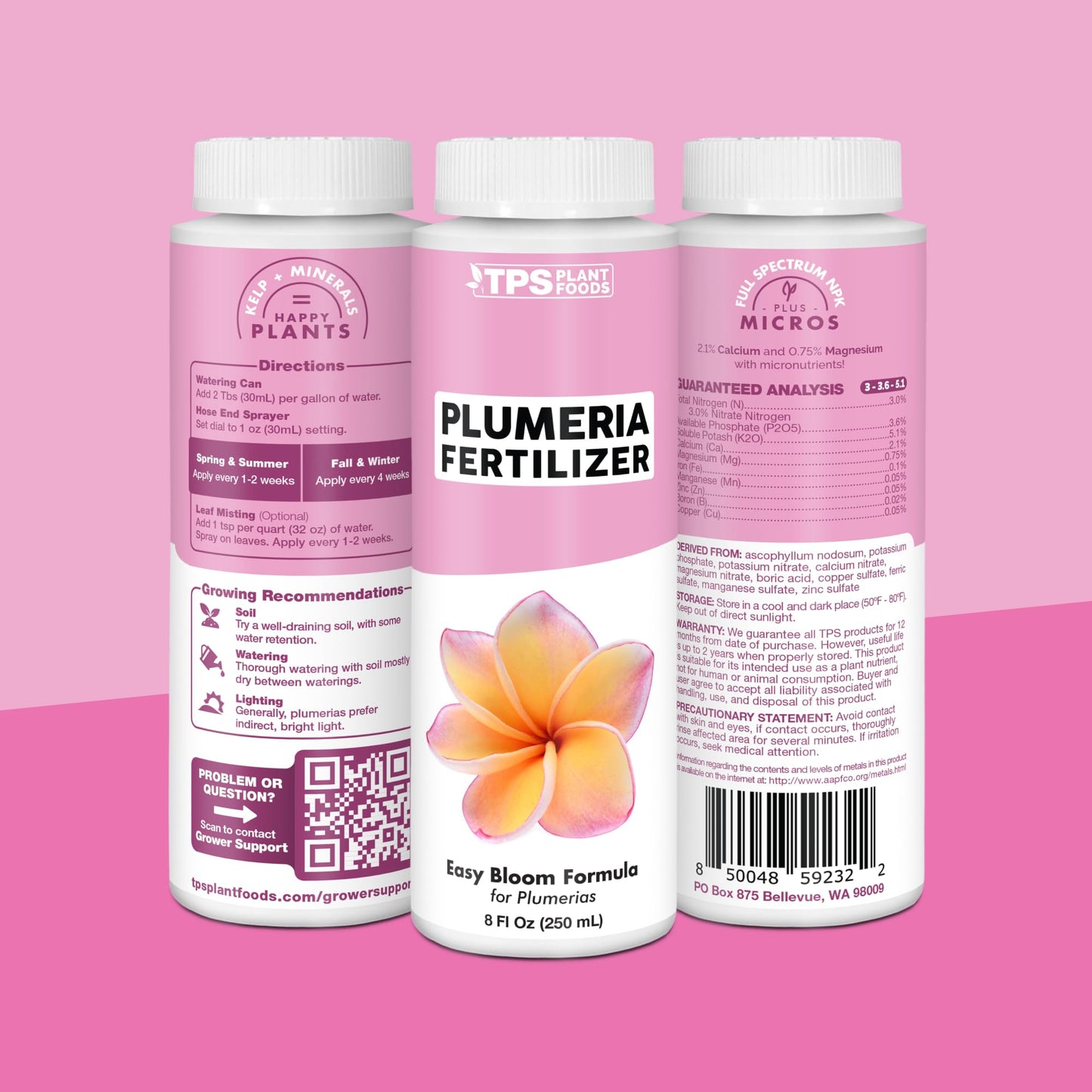 Plumeria Fertilizer – Liquid Plant Food for More Blooms, Healthy Tropical Growth & Stronger Root Development, 1 Gallon