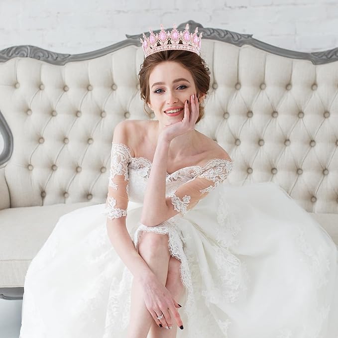 Queen Crown for Women Crystal Tiara for Women Rhinestone Wedding Headband for Bride Hair Accessories for Costume Birthday Party Prom Gifts