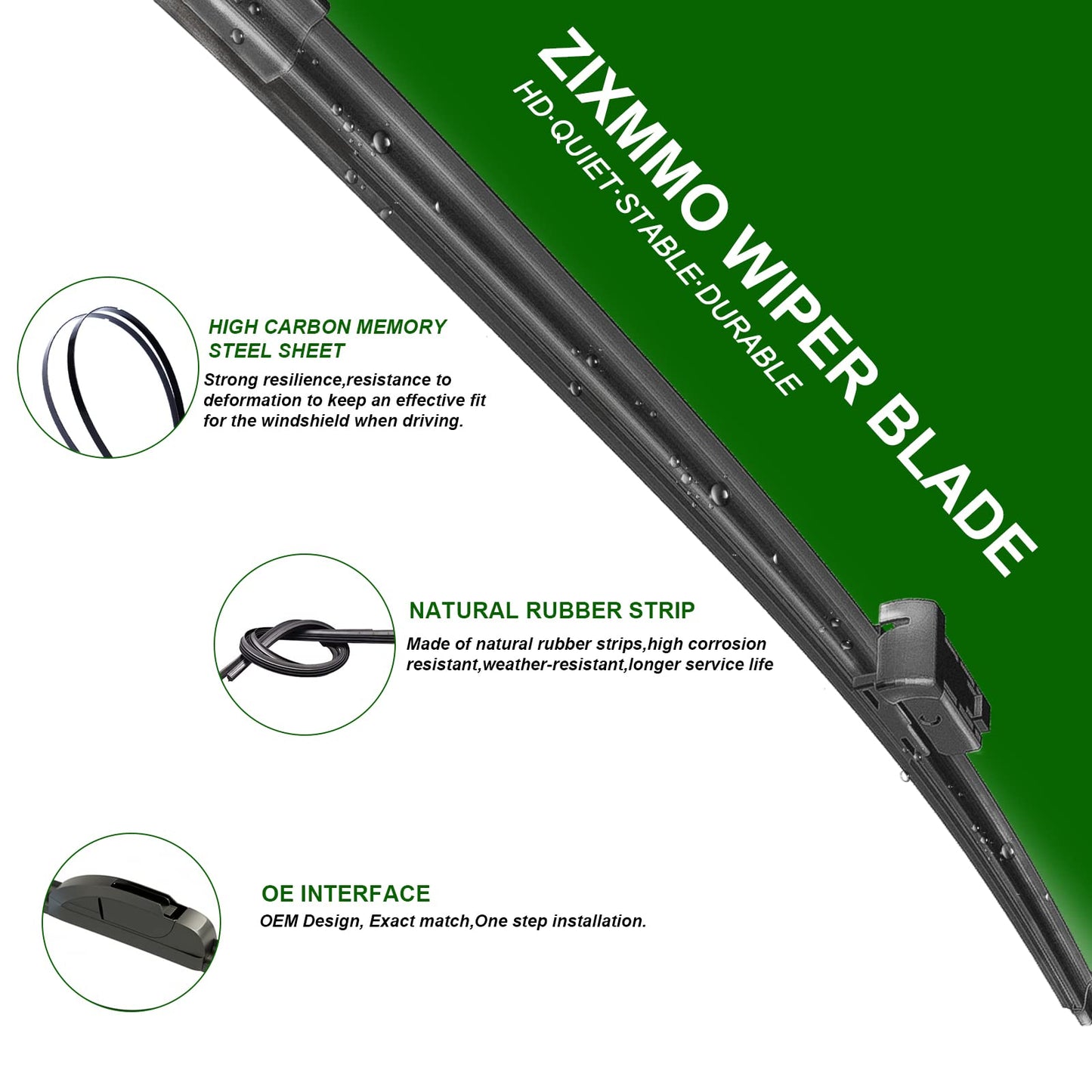 3 wiper blades Replacement for Subaru Legacy 2015-2019/Subaru Outback 2015-2019/Subaru Forester 2012-2018 -Original Equipment Windshield Wiper Blades - 26"/17"/14"(Set of 3) U/J HOOK