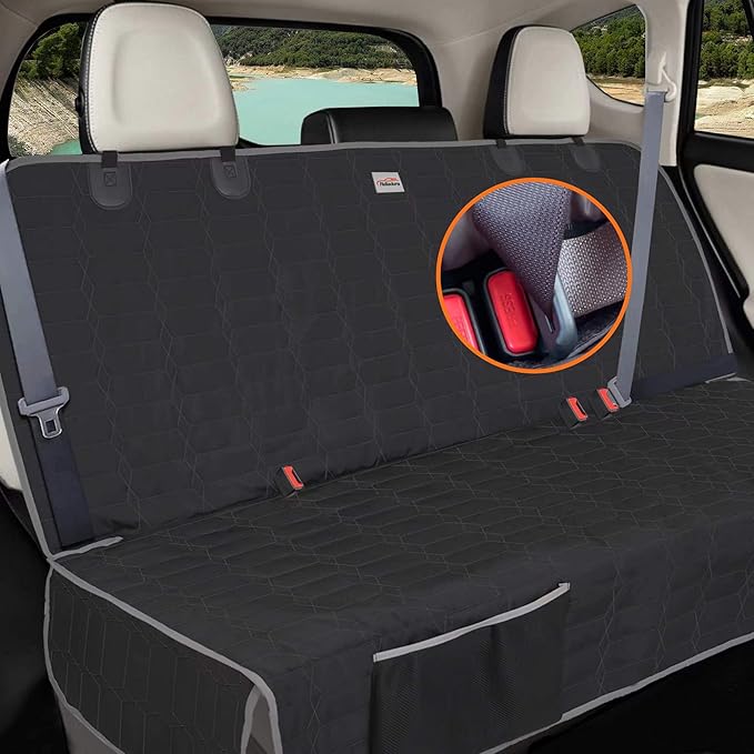 Relidura Bench Seat Cover for SUV Waterproof Seat Covers for Dogs in Car Non-Slip Dog Car Seat Cover for Back Seat Heavy Duty Protector for Suvs Rear Seat Covers for SUVs