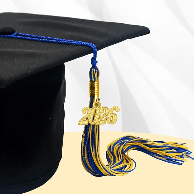 GraduationMall Single&Multiple Color Graduation Tassel with 2026 Year Charm 9"