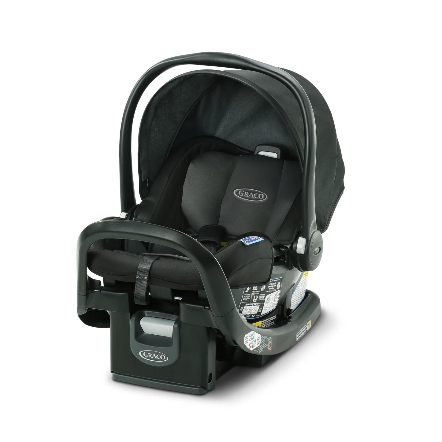 Graco® SnugRide SnugFit Infant Car Seat, Baby Car Seat with Anti Rebound Bar for Extra Safety, No-Rethread Harness, LATCH Equipped Carseat, Baby Essentials, Gift for New Parents, Gotham