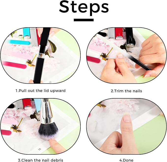 WOKOTO 4 Pcs Crystal Glass Nail Files with Case for Natural Nails, Professional Glass Emery Boards Double-Sided Glass File for Women Adults Fingernail Files Nail Buffer (Black,Purple, Red, Silver)