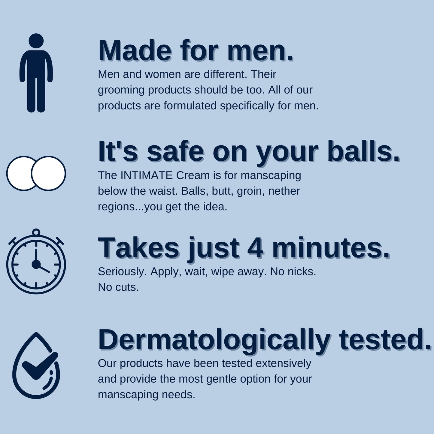 No Hair Crew | Intimate & Body Male Hair Removal Cream Bundle | Painless, Flawless, Soothing Depilatory for Manscaping Unwanted Coarse Male Hair
