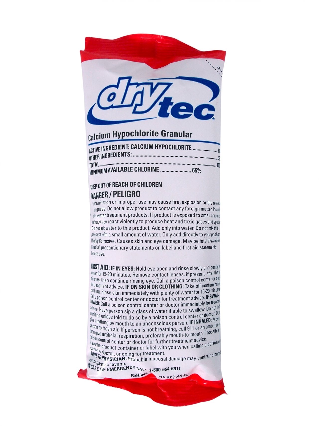 DryTec 1-1901-12 Calcium Hypochlorite Pool Shock, 1-Pound, 12-Pack