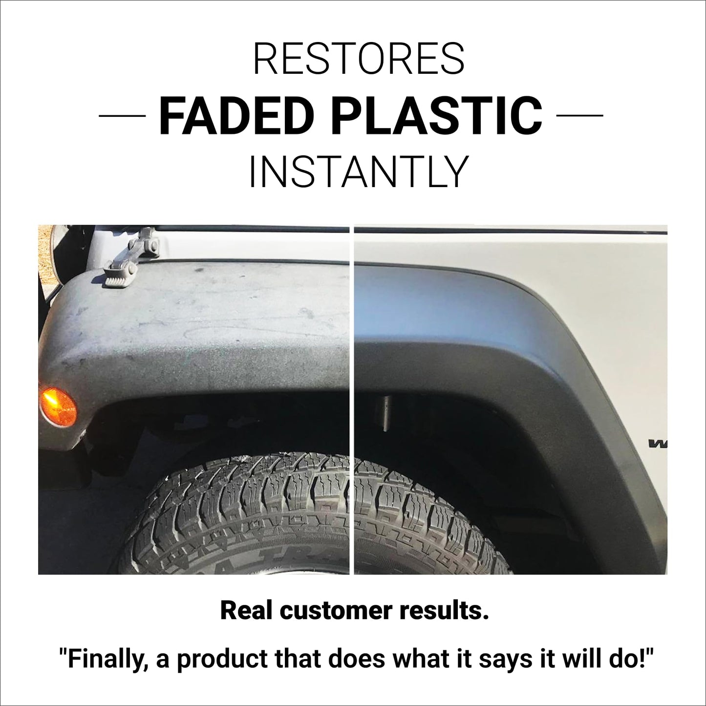 CAR GUYS Plastic Restorer | Bring Plastic, Rubber, and Vinyl Back to Life! | User Friendly Trim Restorer | Safe Auto Detailing Supplies | 8 Oz Kit with Foam Applicator