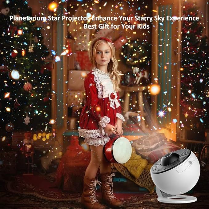 Star Projector, Galaxy Projector for Bedroom, Planetarium Projector Night Light with 13 Slide Discs & 360° Rotation, Space Projector for Kids Adults
