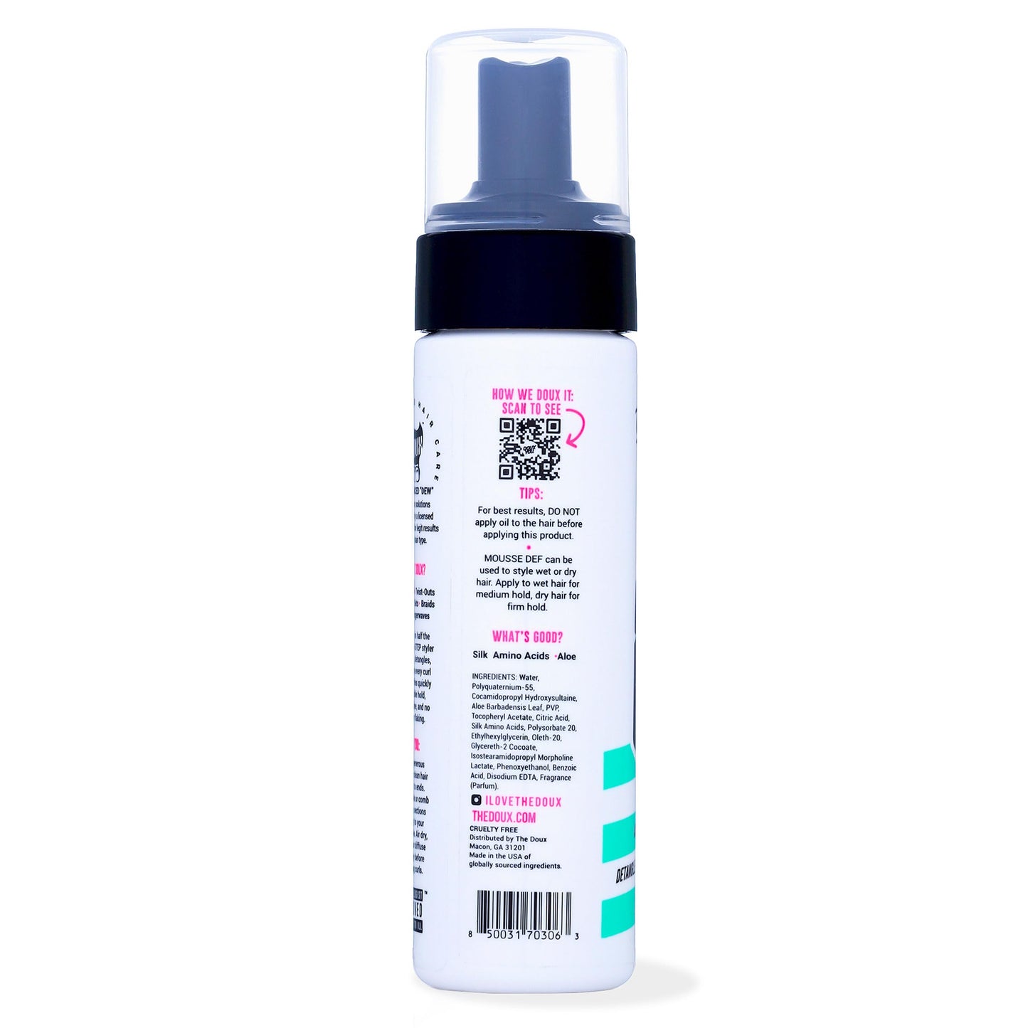 The Doux Multi-Use Mousse for Curly Hair – The Doux Mousse Def Texture Foam for Styling, Curl Definition, Volume & Shine – Curl Cream Alternative for Textured Hair & Natural Hair Styles