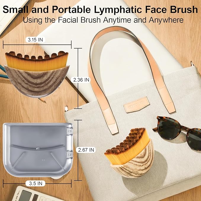 Lymphatic Contour Face Brush for Sculpting, Lymphatic Face Brush for Drainage, Lymphatic Brush for Eliminate Double Chin and Reduce Puffiness, Women Skin Lymphatic and Gua Sha Brush