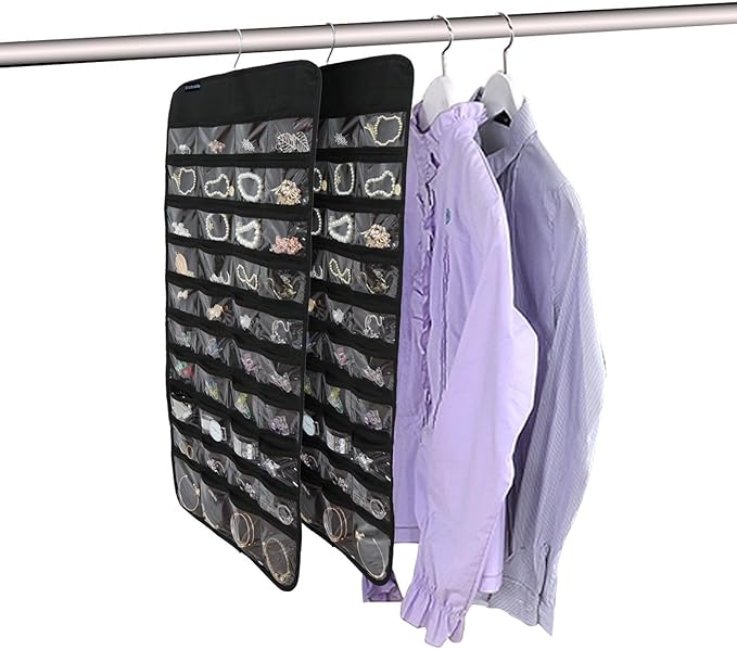BB Brotrade Hanging Jewelry Organizer,Accessories Organizer,80 Pocket Organizer for Holding Jewelries