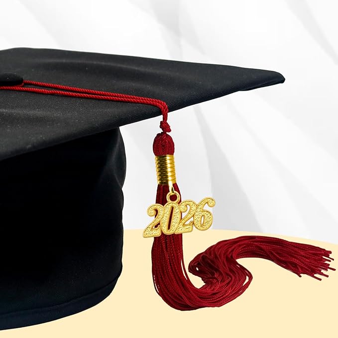 GraduationMall Single&Multiple Color Graduation Tassel with 2026 Year Charm 9"