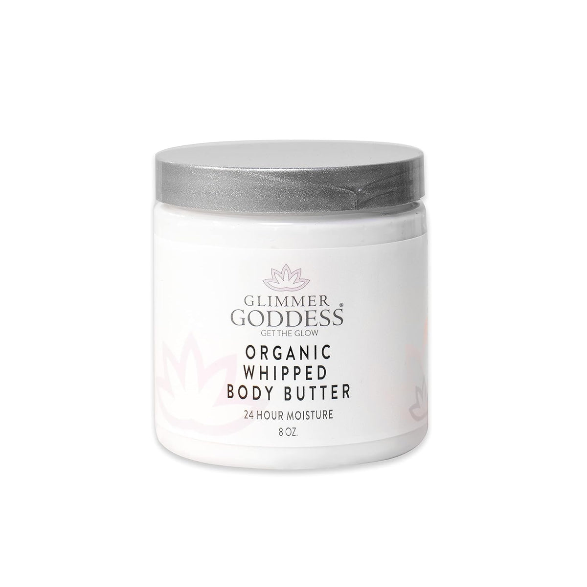 Glimmer Goddess Organic Whipped Body Butter for Women - Moisturizer Cream with Shea & Cocoa Butter, Almonds & Coconut Oil - Spiced Orange, 8oz