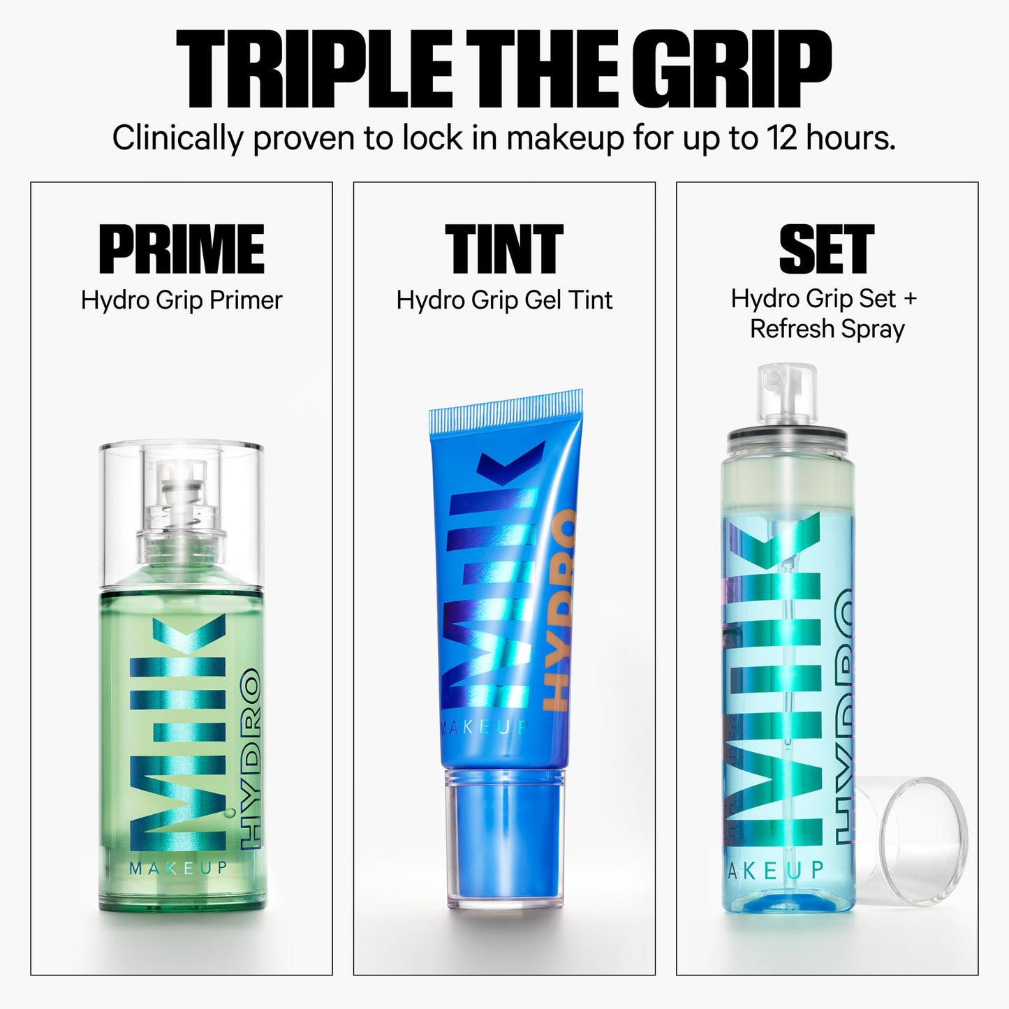 Milk Makeup Hydro Grip Primer with Hyaluronic Acid + Niacinamide – Hydrating Face Primer Grips Makeup for Up to 12 Hours – Silicone-Free, Lightweight Gel with Dewy Finish – 1.52 oz