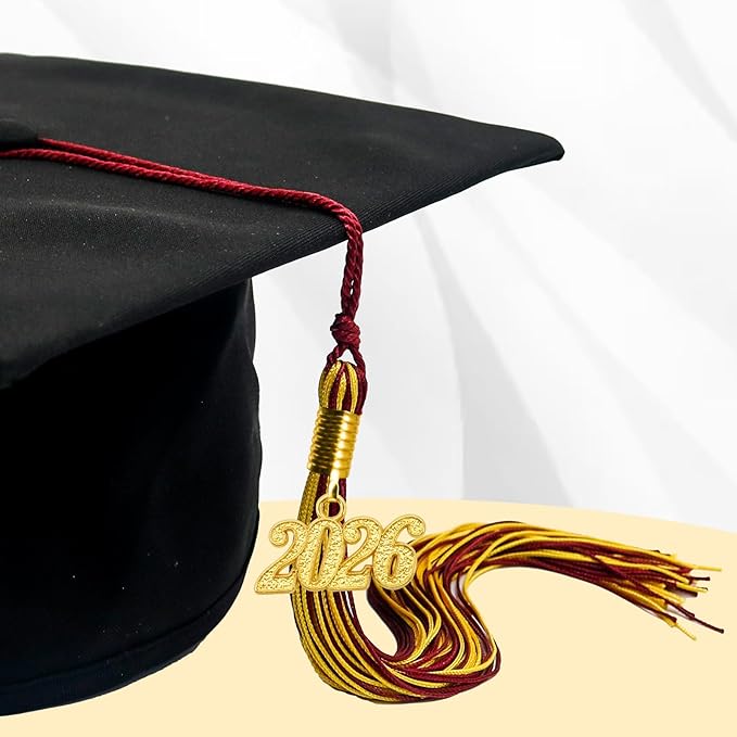 GraduationMall Single&Multiple Color Graduation Tassel with 2026 Year Charm 9"