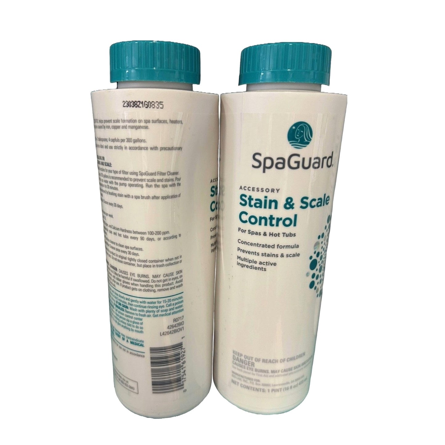 SpaGuard Stain & Scale Control for Spas & Hot Tubs, 1 Pint, Single, Concentrated Formula, Prevents Scale Formation, Removes Scale Build-up