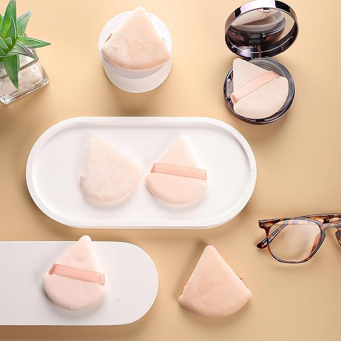 6 Pieces Triangle Powder Puff Soft Makeup Sponge Make Puff for Face Powder Cosmetic Foundation Sponge Makeup Tool Gifts for Women (Flesh)