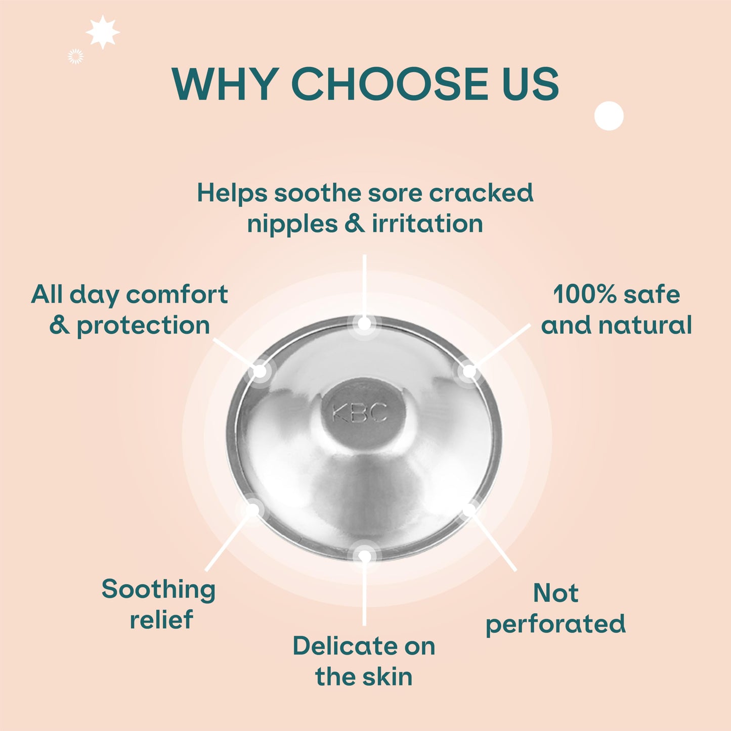 Koala Babycare The Original Nursing Cups 100% Silver – Nipple Shields for Nursing Newborn - Breastfeeding Essentials Protect and Soothe Cracked Nipples - Maxi Size