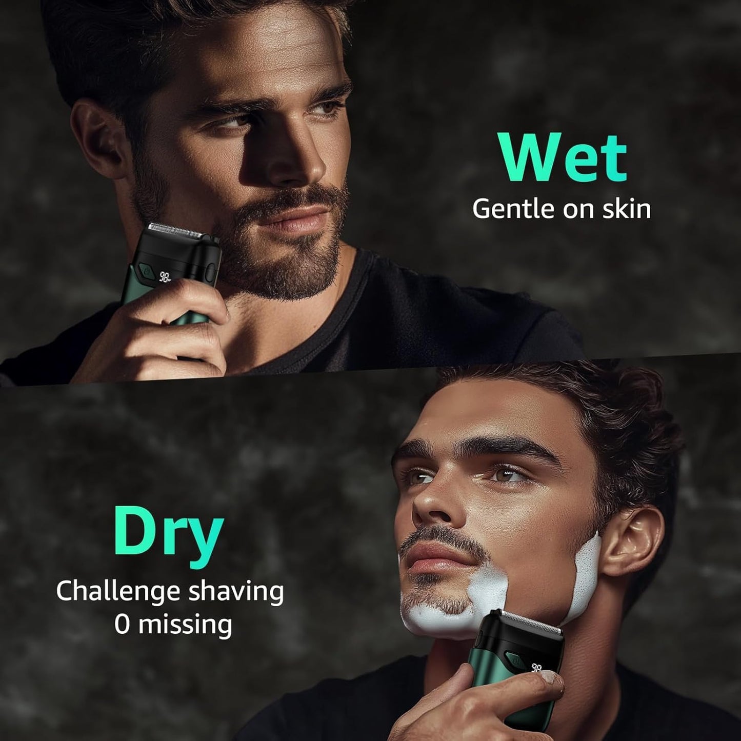 Mbzoey Dustproof Shaver Waterproof, Stylish, Comfortable, Sturdy,IPX7 Waterproof Wet Dry Cordless Razor Easy to Use