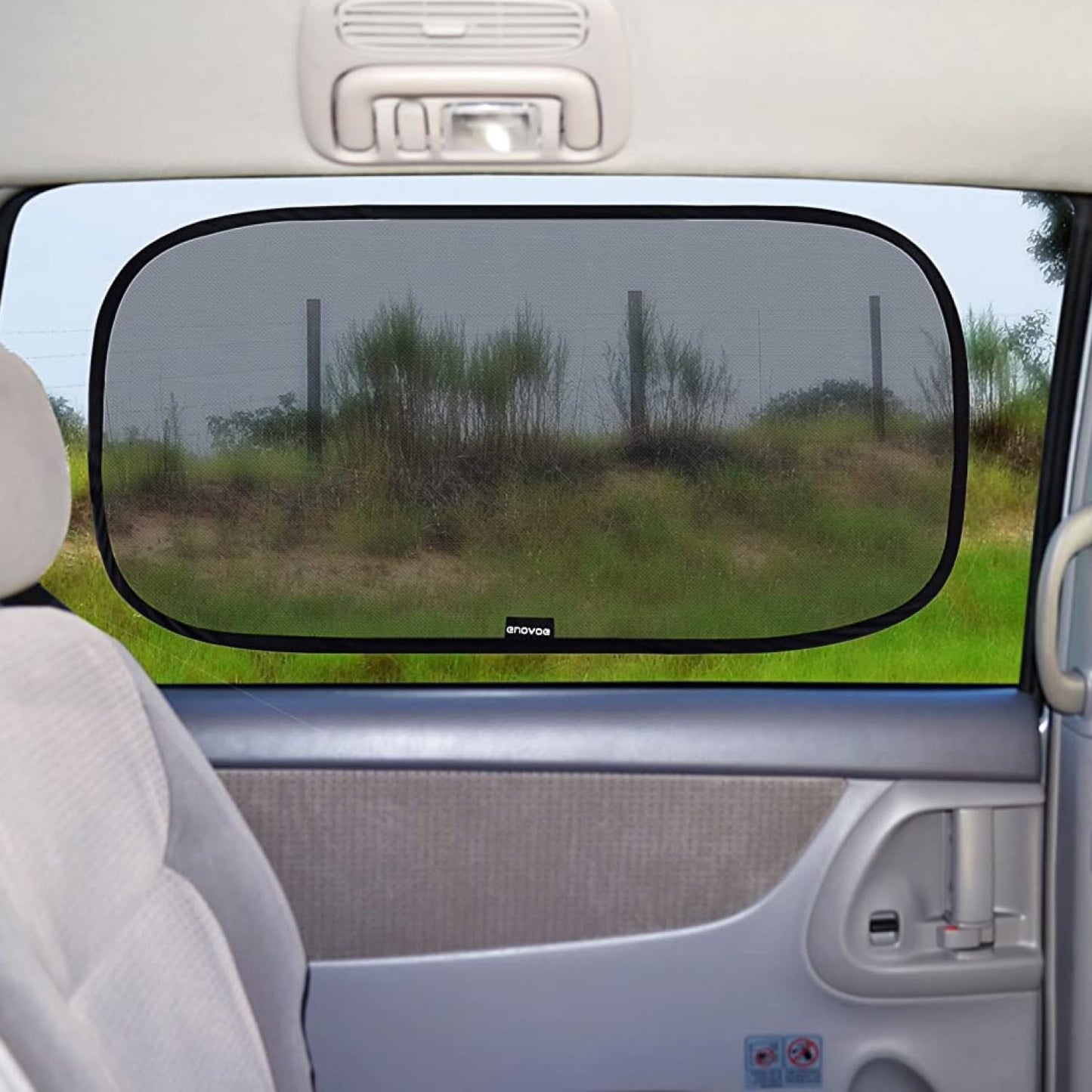 Enovoe Car Window Shade for Baby - (4 Pack) - XL - 25" x 16" - Cling Car Sun Shade for Windows - Sun, Glare and UV Rays Protection for Your Child