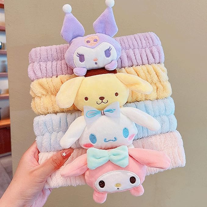 Kawaii Spa Headband for Washing Face, Cute Yellow Headband for Make Up, Washing, Party, Soft Headband for Woman Girls