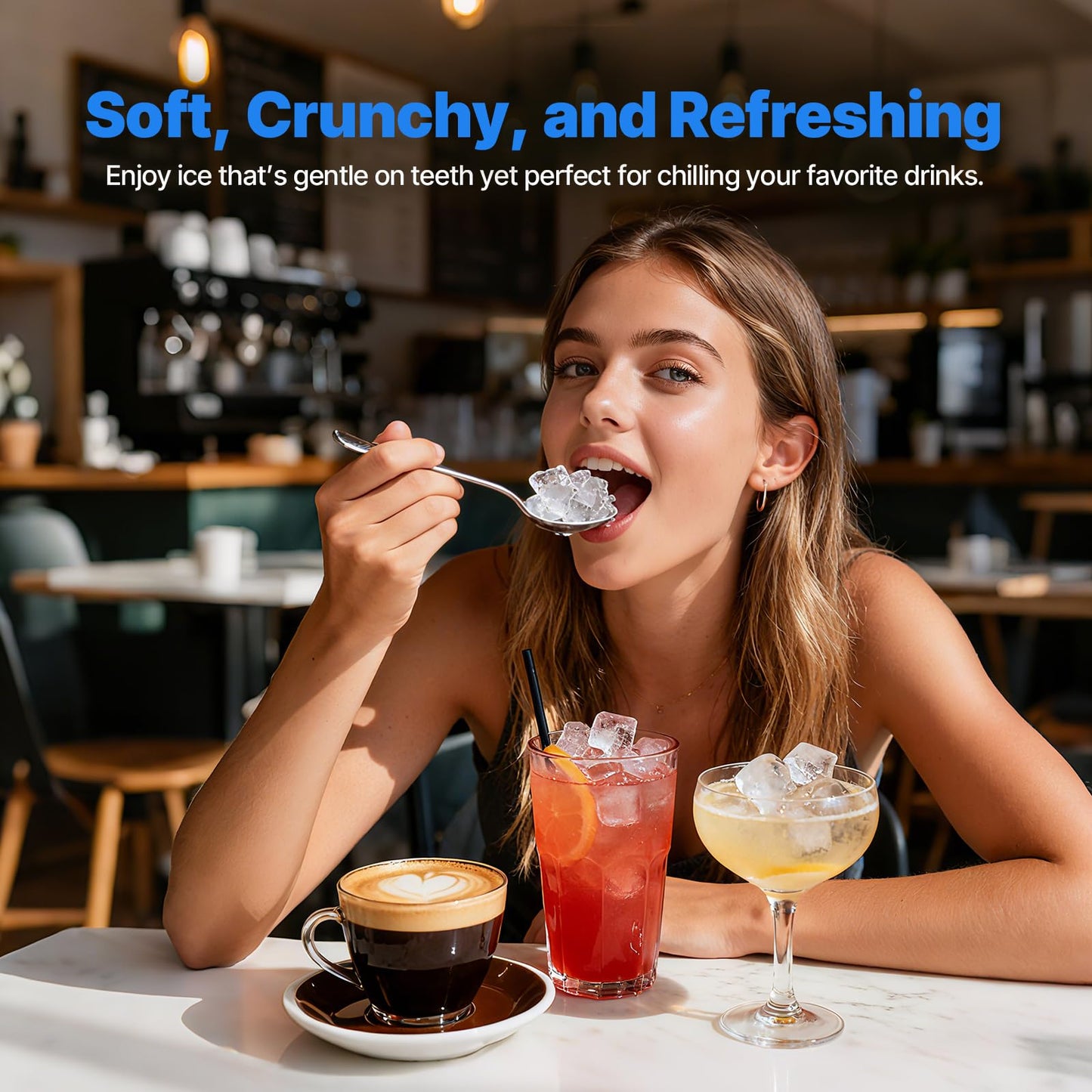 Hxgexin Nugget Ice Maker Countertop, 48LBS/24H Chewable Pellet Ice Maker with 0.8 Gal Water Tank, 5 Mins Fast Ice Making, Self-Cleaning Chewable Ice Machine with Low Noise for Home, Office, Bar